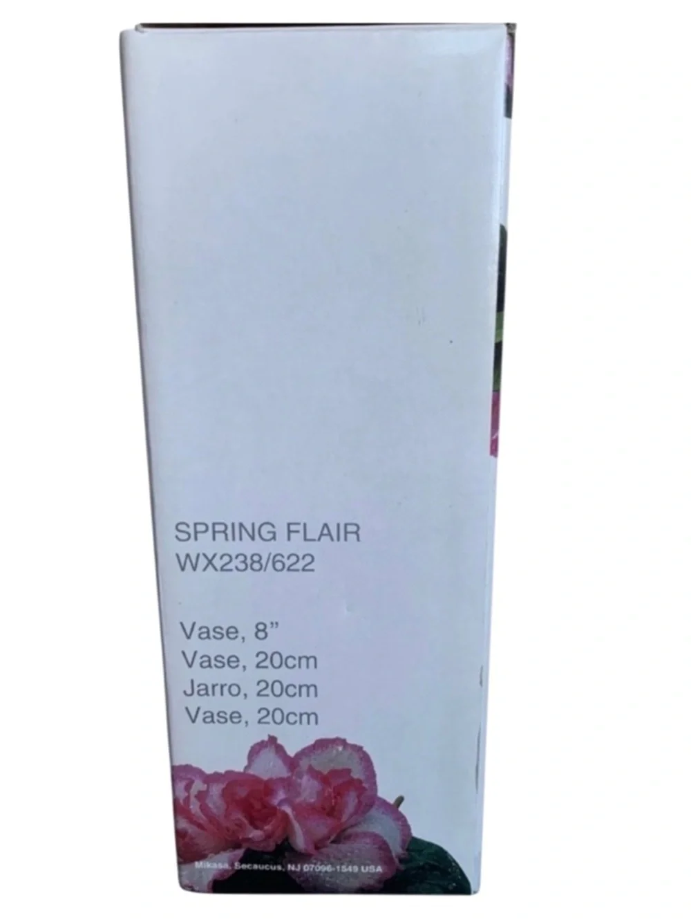 MIKASA Spring Flair Vase 8” Crystal Vintage With Box Tag Japan Discontinued